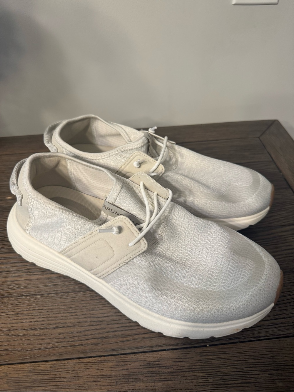 Men's White Slip-On Athletic Sneakers